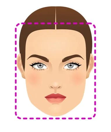 Oblong face shape detector analysis - AI detection example