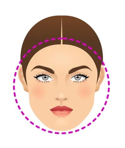 Round face shape detector analysis - AI detection example