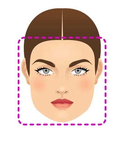 Square face shape detector analysis - AI detection example
