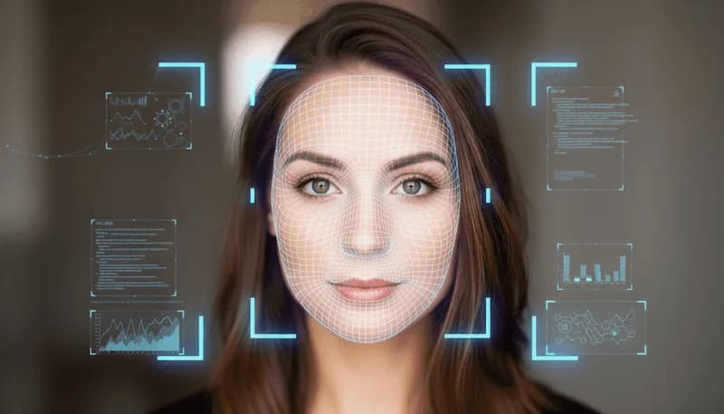 AI face shape detector scanning process demonstration